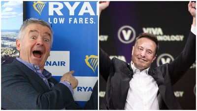 אילון מאסק, ומייקל או'לירי, מנכ"ל ריינאר