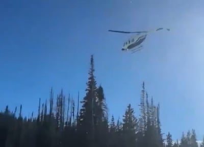 תיעוד מהרי יוטה: כלי טיס מאבד שליטה וצונח אל תוך היער