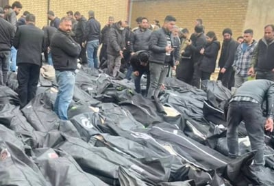 גופות של נרצחים בידי המשטר באיראן