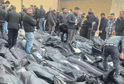 גופות של נרצחים בידי המשטר באיראן