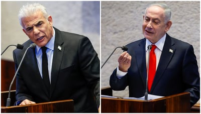 נתיהו ולפיד היום במליאה