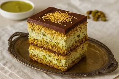 קראנץ' דובאי קפוא: גלידת פיסטוק, קדאיף ושוקולד