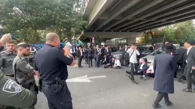 ההפגנה בסמוך בני ברק