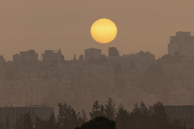 זיהום אוויר חריג בישראל