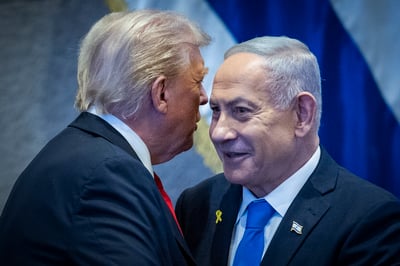 נתניהו וטראמפ בכנסת