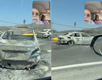 השליח מתעד את מה שנשקף מחלון רכבו במהלך הנסיעה