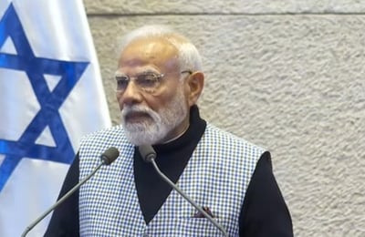 מודי בנאום נלהב: "ישראל היא מעצמה" | סיים בעברית וביקש לפגוש את הנוכחים בלב המליאה