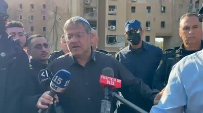 בן גביר בזירת הנפילה בבאר שבע: "היה פה נס פורים, חמינאי סיים כמו המן" | צפו