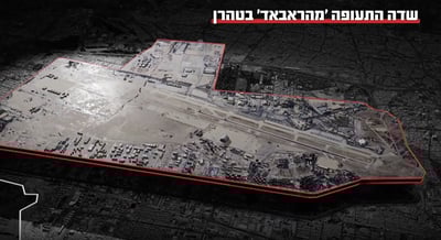 הדמייה של התקיפות באיראן