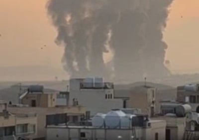 בוקר טוב אספהאן | שרשרת פיצוצים עזים ופטריות עשן • צפו בתיעוד