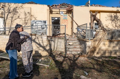 זירת הפגיעה בדימונה, הבוקר