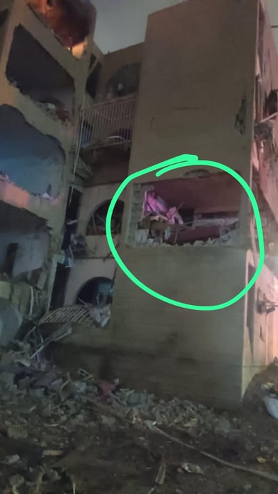 החדר שנהרס כליל