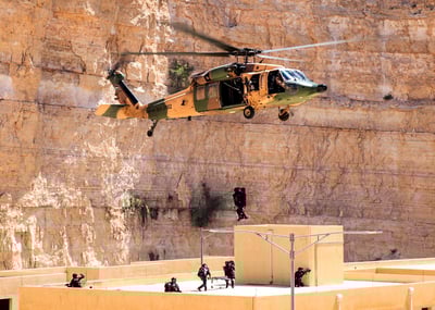 כוחות הקומנדו וחיל האוויר הירדני באימון מבצעי רחב היקף