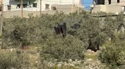 חלק טיל עצום ששוגר מאיראן נפל צמוד לצומת גיתי-אבישר בשומרון | תיעוד נדיר