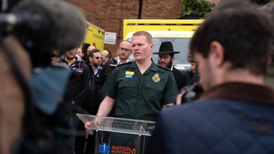 טקס מסירת האמבולנסים לארגון החרדי