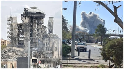 מכה אנושה לטילים והכטב"מים: תיעוד מההרס במפעל 'סאירן אופטיקה' באיראן