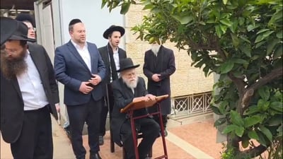 סנהדריה: הנכד הגדול של "אבי האסירים" פקד את קברו, ובירך ברכת האילנות באזור