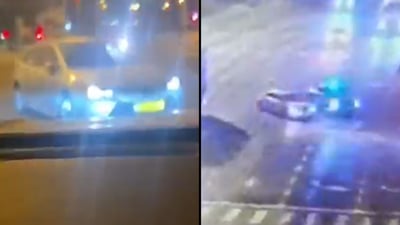 בירושלים: הנהג הקטין התנגש בניידת - כך זה הסתיים | צפו בתיעוד