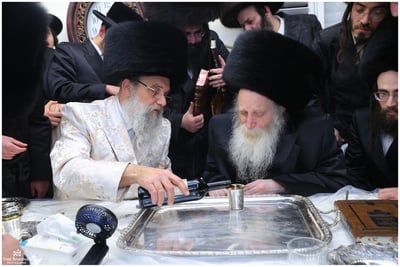 האדמו"ר הגרי"מ מורגנשטרן בביקור אצל האדמו"ר מאשלג בני היכלא