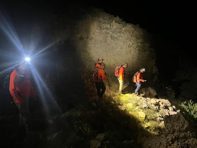 מתנדבי היחידה יוצאים לכיוון ראש המפל