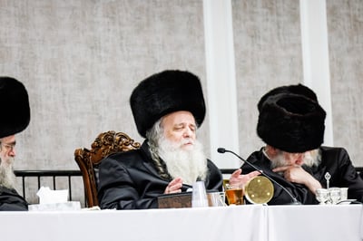 הגר"ש אלתר במוצאי שב"ק בבורו פארק