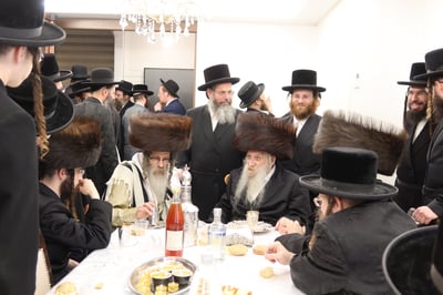 שמחת הברית לצאצאם של האדמו"ר מטשארנאביל ורבי נחמן בידרמן 