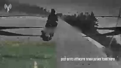 צפו בתיעוד דרמטי מלבנון: כשהמחבל ניסה להימלט על אופנוע