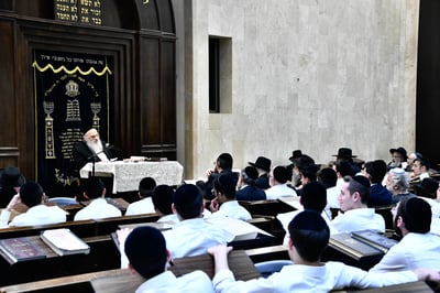 הגאון רבי חיים פיינשטיין בישיבת מאור התלמוד