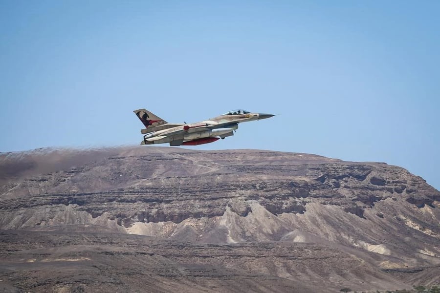 מטוס קרב בתרגיל משותף של ארה"ב לישראל