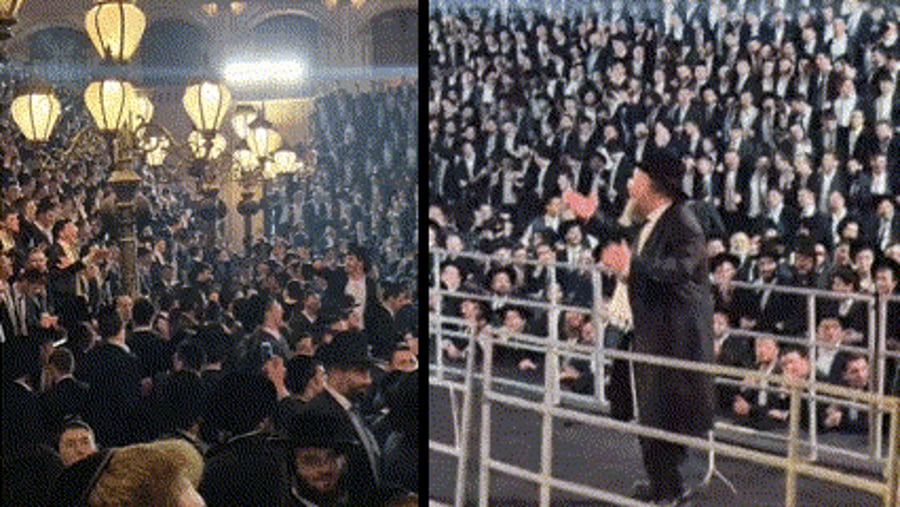 הגרש"ב סורוצקין הלהיב את אלפי הבחורים בשירה אדירה: 'בלשכותיהם אין אנו מתייצבים'