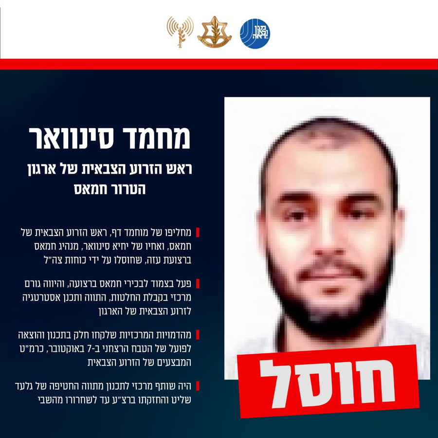 ההודעה על חיסולו של סינוואר