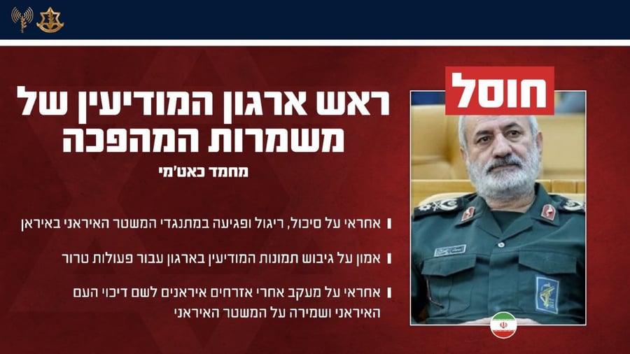 הודעת צה"ל על החיסול