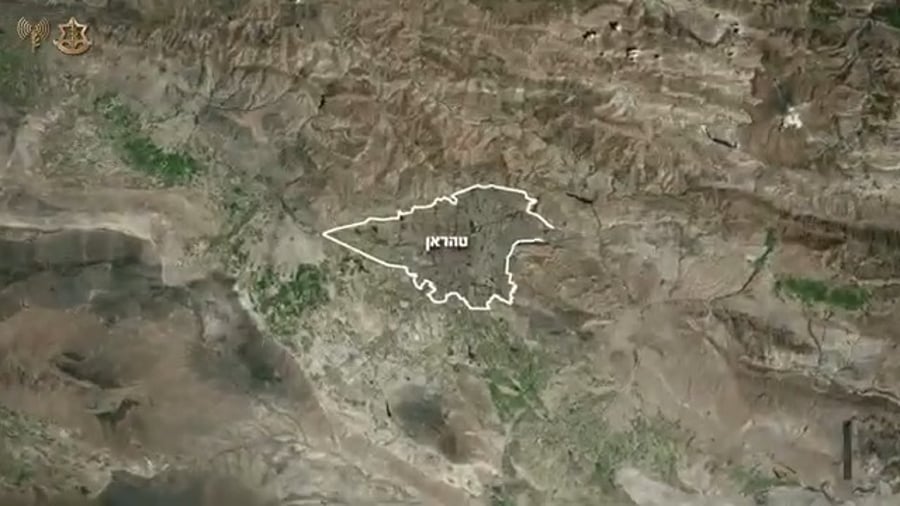 מפה של יעדי הגרעין ואתרי הייצור שהותקפו במרחב טהראן