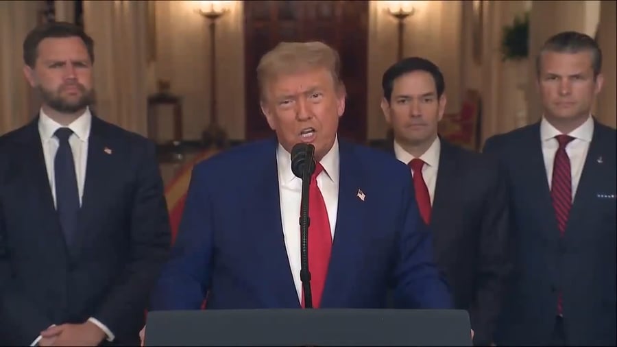 טראמפ: "אני ונתניהו עבדנו כצוות, אם איראן לא תעשה שלום צפויה לה טרגדיה"