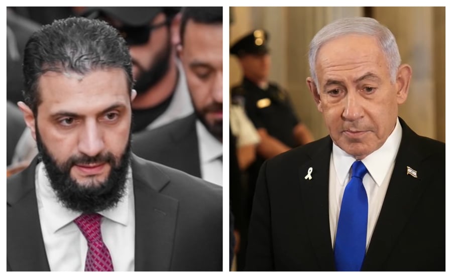 נתניהו ונשיא סוריה א- שרע