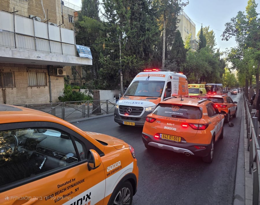 הכוננים בזירה ברחוב שטראוס