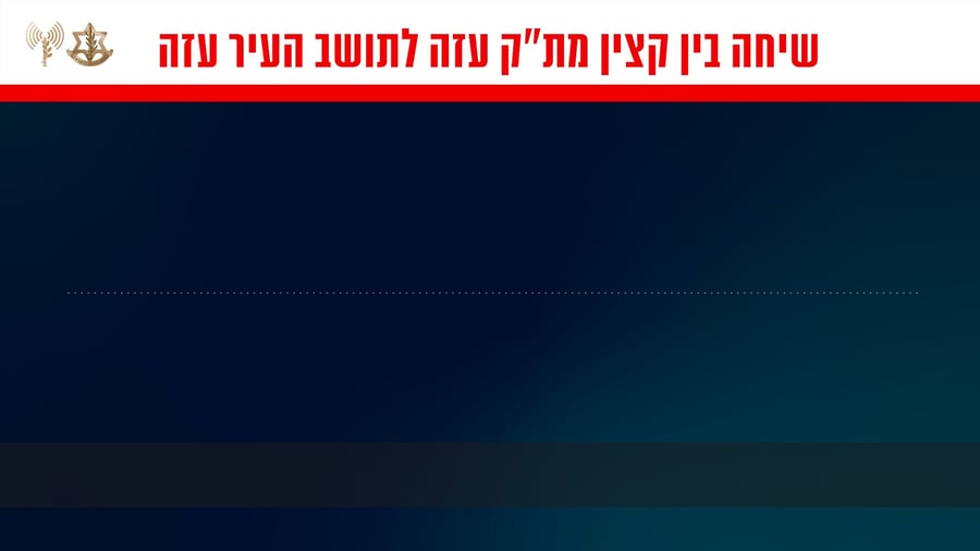 שיחת הטלפון בין קצין מת״ק עזה לבין תושב העיר עזה בצפון הרצועה בה הוא מעיד על ניסיונות חמאס למנוע את מעבר התושבים מהעיר עזה לדרום הרצועה