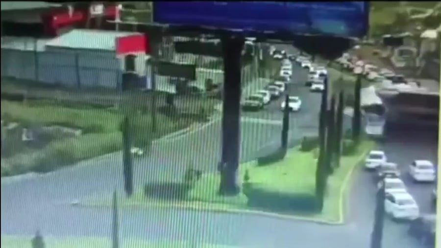 רגע התאונה הקטלנית במקסיקו
