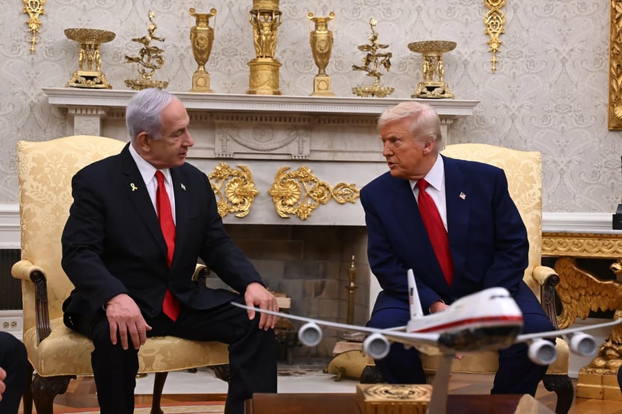נתניהו וטראמפ בבית הלבן