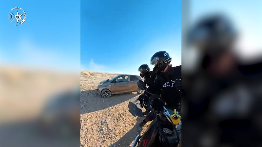 המרדף של אופנועני יחידת יואב אחר נהג בפסילה - תועד מהקסדה | צפו