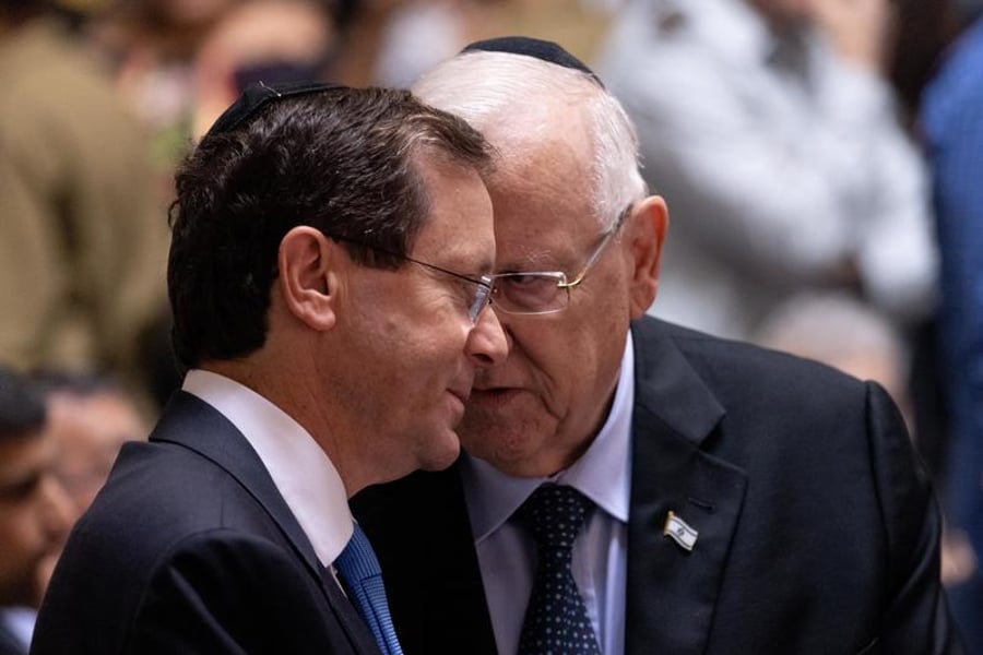 הרצוג והנשיא לשעבר ריבלין