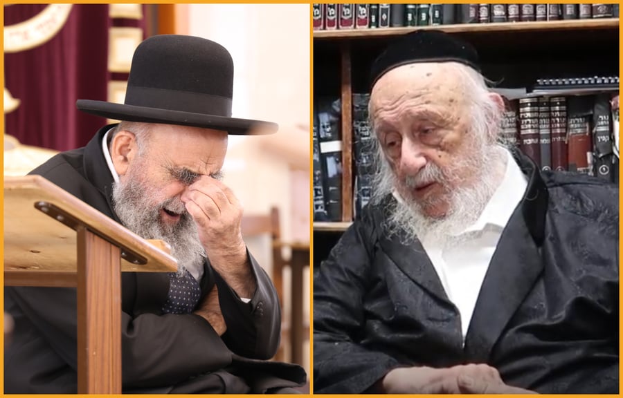 זקני ראשי הישיבות הספרדים והליטאים הגרב"ד פוברסקי והגר"מ צדקה