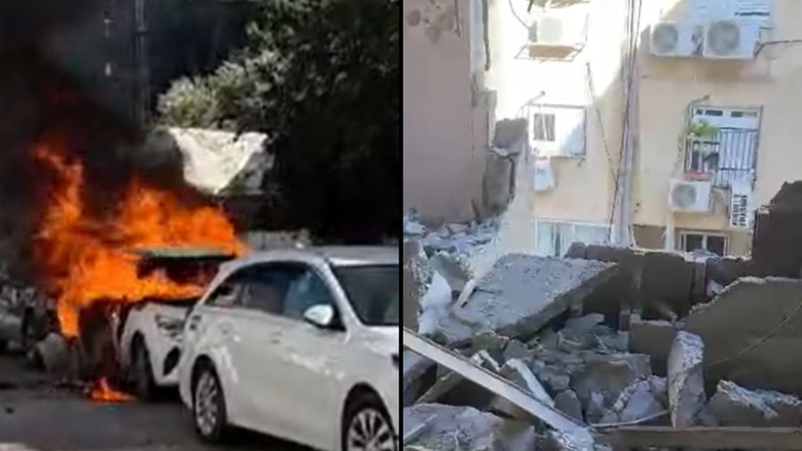 הרס וחורבן: תיעודים מנפילות שברי היירוט בבני ברק לאחר מטח מאיראן