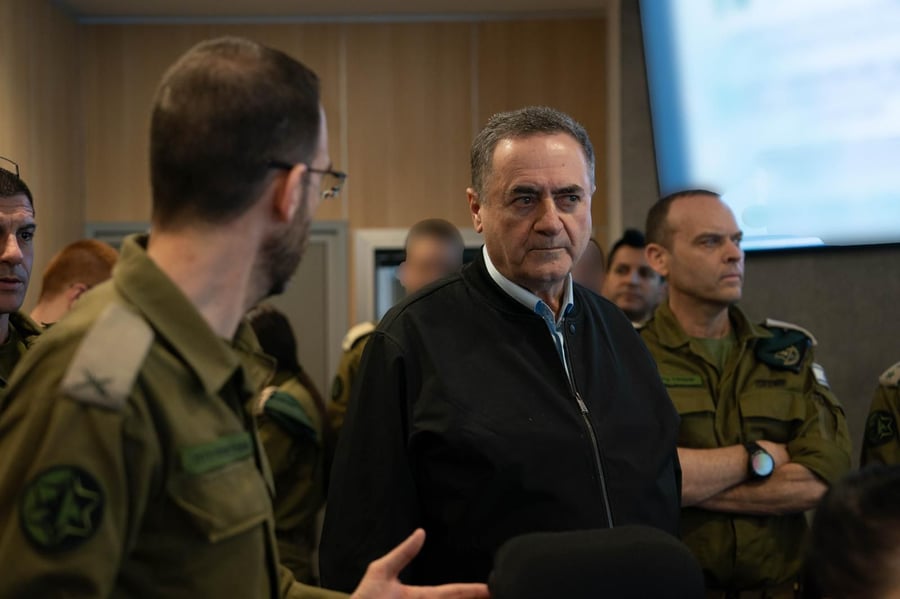שר הביטחון ישראל כץ באמ"ן