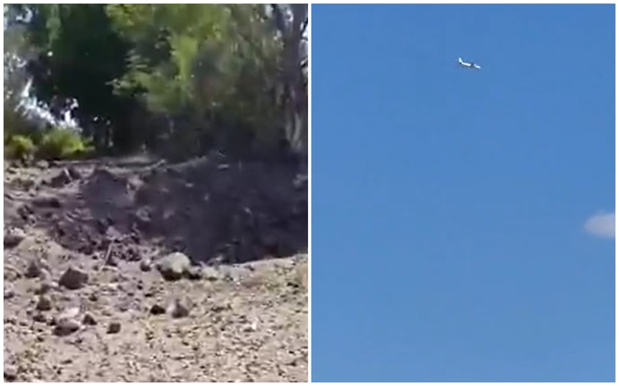 תיעוד: טיסת החילוץ ששבה חזרה והנפילה במושב במרכז; "איזה מכתש, וואי"