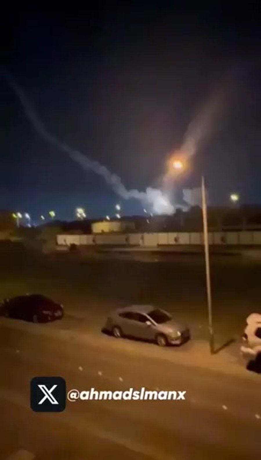 שיגור טיל מעל בחריין