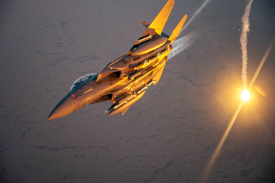מטוס F-15E - מהדגם שהופל באיראן