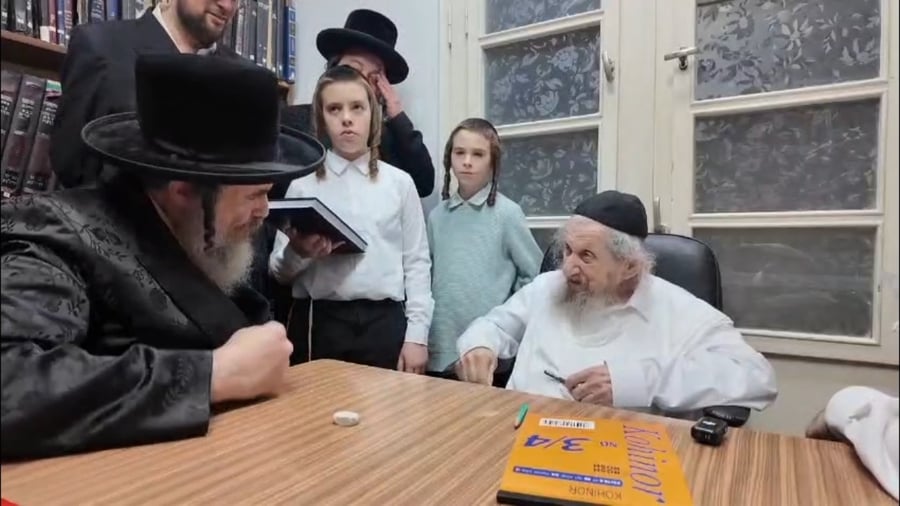 אב"ד ויז'ניץ בביקור אצל ראש הישיבה הגר"ד לנדו