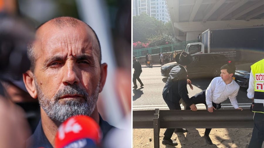 מימין: אלימות השוטרים, משמאל - המפכ"ל דני לוי
