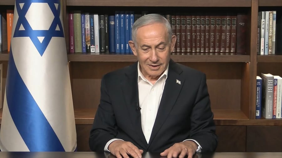 נתניהו בשיחה עם מפקד המשלחת